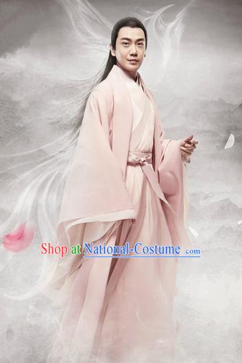 Traditional Chinese Ancient Men Childe Costumes, Ancient Chinese Cosplay Teleplay Ten great III of peach blossom Role General Swordsmen Roayl Prince Embroidered Costume Complete Set for Men