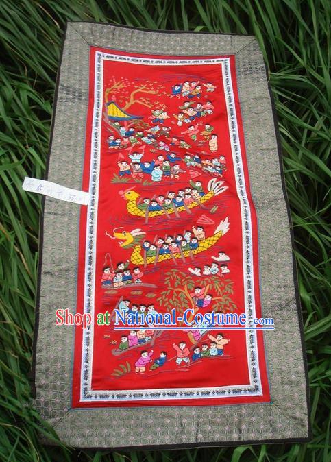 Traditional Chinese Miao Nationality Classic Hand Made Embroidery Flake-One Hundred of Children