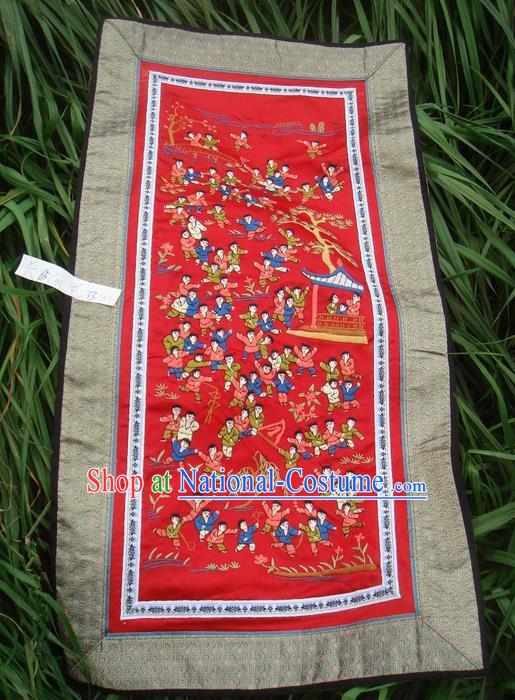 Traditional Chinese Miao Nationality Classic Hand Made Embroidery Flake-One Hundred of Children