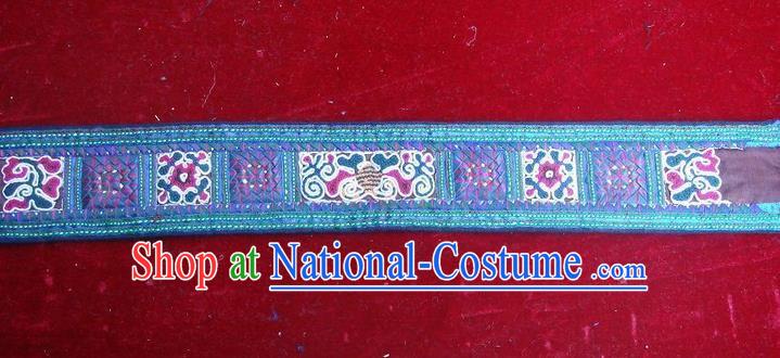 Traditional Chinese Miao Nationality Embroidery Belts, Hmong Handmade Embroidery Belt for Women