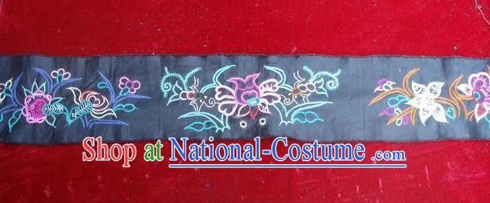 Traditional Chinese Miao Nationality Embroidery Belts, Hmong Handmade Embroidery Belt for Women