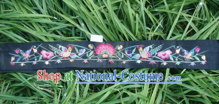 Traditional Chinese Miao Nationality Embroidery Belts, Hmong Handmade Embroidery Belt for Women