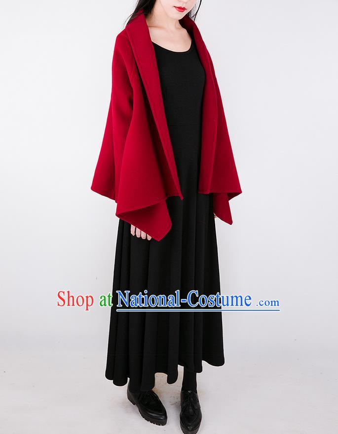 Traditional Classic Women Clothing, Traditional Classic Black Woolen Evening Dress Restoring Woolen Garment Skirt Braces Skirt, Long Skirt