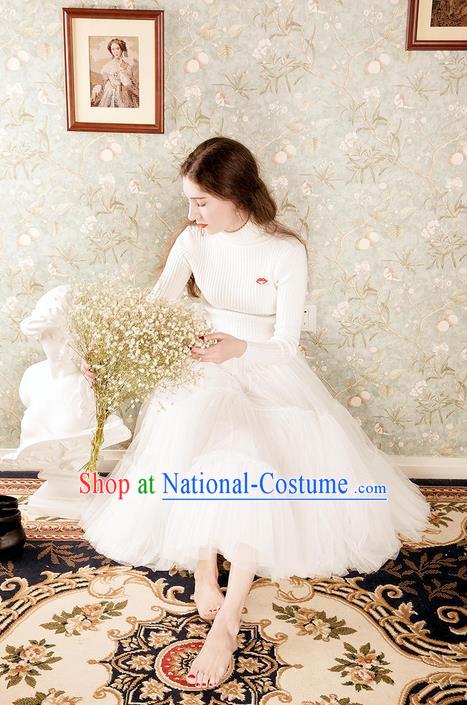 Traditional Classic Women Clothing, Traditional Classic Emulation Silk Chiffon Elegant Short Veil Dress Restoring Garment Skirt Bust Skirt