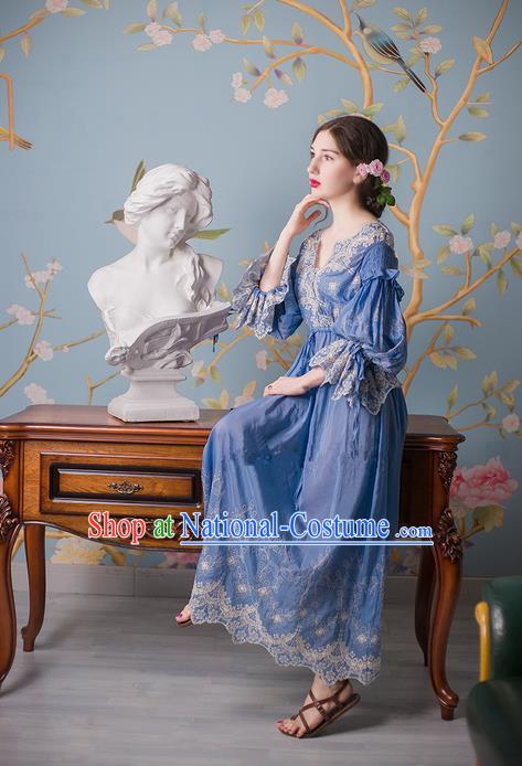 Traditional Classic Women Clothing, Traditional Classic White Silk Pajamas Heavy Lace Embroidery Evening Dress Restoring Garment Skirt Braces Skirt