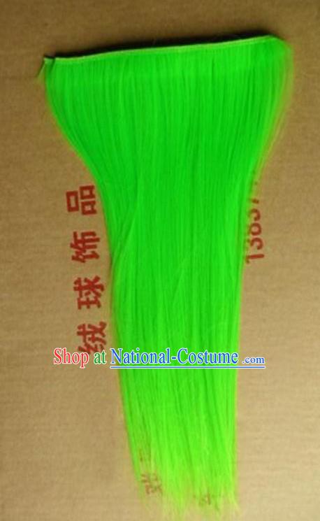 Lion Dance Accessory Dragon Dance Falsie Artificial Whiskers for Peking Opera Green