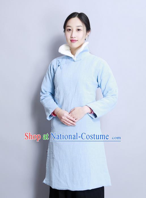 Traditional Chinese Female Costumes,Chinese Acient Clothes, Chinese Cheongsam, Tang Suits Fur Collar Blouse for Women