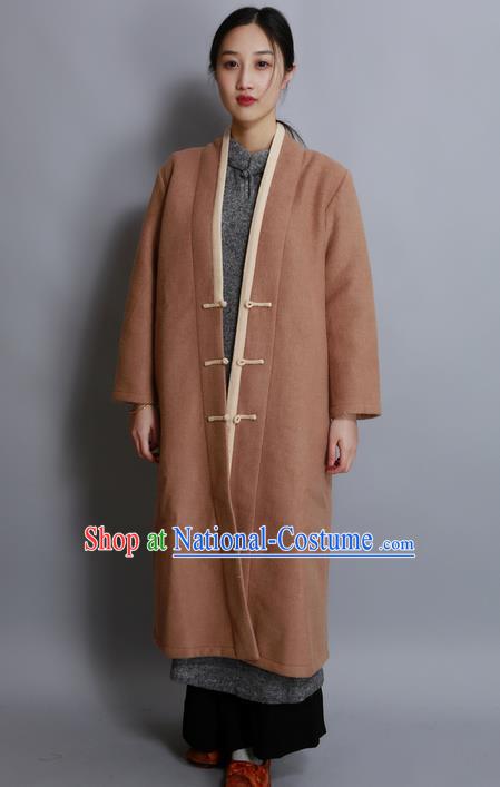 Traditional Chinese Female Costumes, Chinese Acient Hanfu Clothes, Chinese Cheongsam, Tang Suits Woolen Coat for Women