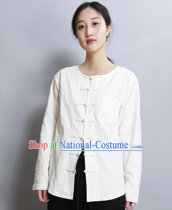 Traditional Chinese Female Costumes, Chinese Acient Hanfu Clothes, Chinese Cheongsam, Tang Suits Plate Buttons Blouse for Women