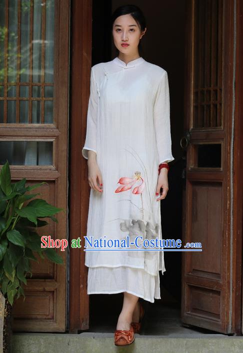 Traditional Chinese Female Costumes, Chinese Acient Hanfu Clothes, Chinese Cheongsam, Tang Suits Plate Buttons Dress for Women