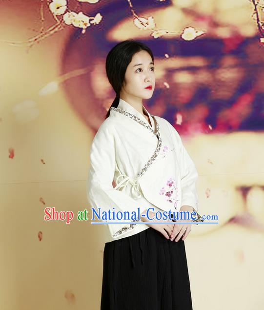 Traditional Chinese Female Costumes, Chinese Acient Hanfu Clothes, Chinese Cheongsam, Tang Suits Plate Buttons Blouse for Women