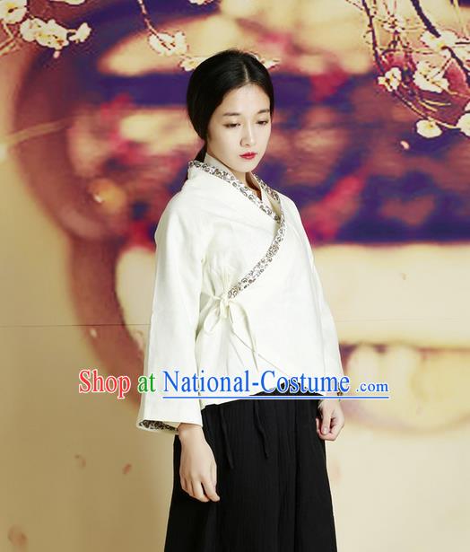 Traditional Chinese Female Costumes, Chinese Acient Hanfu Clothes, Chinese Cheongsam, Tang Suits Plate Buttons Blouse for Women