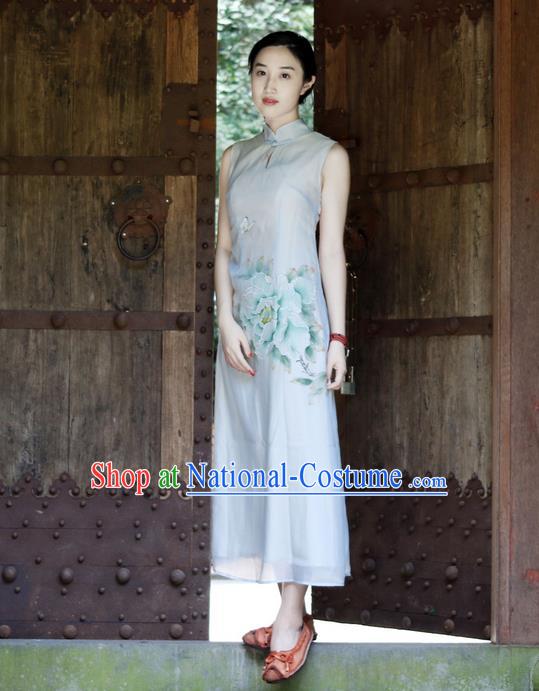 Traditional Chinese Female Costumes, Chinese Acient Clothes, Chinese Cheongsam, Tang Suits Dress for Women