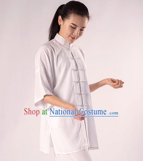 Top Noil Poplin Kung Fu Costume Martial Arts Kung Fu Training Uniform Gongfu Shaolin Wushu Clothing Tai Chi Taiji Teacher Suits Uniforms for Women