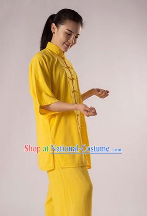 Top Noil Poplin Kung Fu Costume Martial Arts Kung Fu Training Uniform Gongfu Shaolin Wushu Clothing Tai Chi Taiji Teacher Suits Uniforms for Women