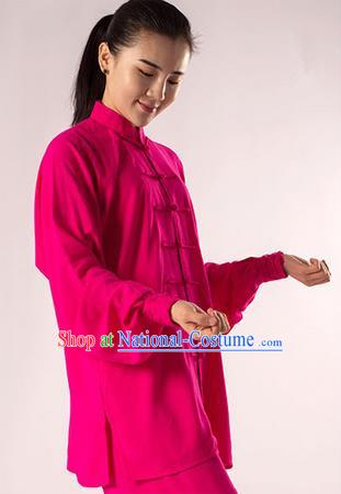 Top Noil Poplin Kung Fu Costume Martial Arts Kung Fu Training Uniform Gongfu Shaolin Wushu Clothing Tai Chi Taiji Teacher Suits Uniforms for Women