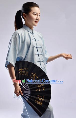 Top Linen Kung Fu Costume Martial Arts Kung Fu Training Uniform Gongfu Shaolin Wushu Clothing Tai Chi Taiji Teacher Suits Uniforms for Women