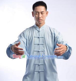 Traditional Chinese Top Linen Kung Fu Costume Martial Arts Kung Fu Training Uniform Tang Suit Gongfu Shaolin Wushu Clothing Tai Chi Taiji Teacher Suits Uniforms for Men