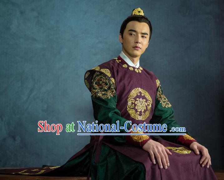 Traditional Chinese Costume Chinese Ancient Royal Nobility Men Dress, Ming Dynasty Prince Dragon Robe Costume for Men