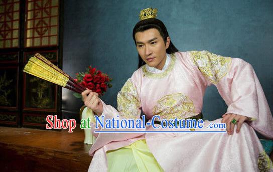 Traditional Chinese Costume Chinese Ancient Royal Nobility Men Dress, Ming Dynasty Prince Dragon Robe Costume for Men