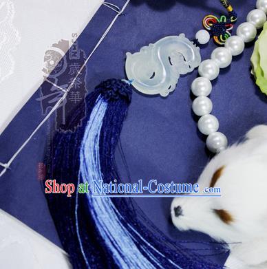 Chinese Ancient Cosplay Jewelry Accessories Waist Decorations, Chinese Traditional Royal Prince Jade Pendant, Ancient Chinese Cosplay Swordsman Knight Wearing Jade for Men