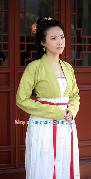 Traditional Chinese Tang Dynasty Imperial Consort Embroidered Costume, Asian China Ancient Imperial Concubine Hanfu Clothing for Women