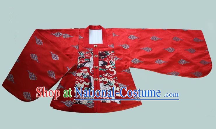 Traditional Chinese Ming Dynasty Young Lady Embroidered Costume Red Blouse, Asian China Ancient Hanfu Clothing for Women