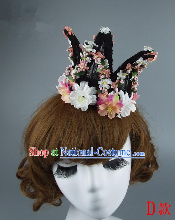 Top Grade Handmade Princess Hair Accessories Model Show Colorful Flowers Royal Crown, Baroque Style Bride Deluxe Headwear for Women