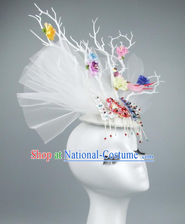 Top Performance Catwalks Headwear Halloween Cosplay Hair Accessories Mask headpiece