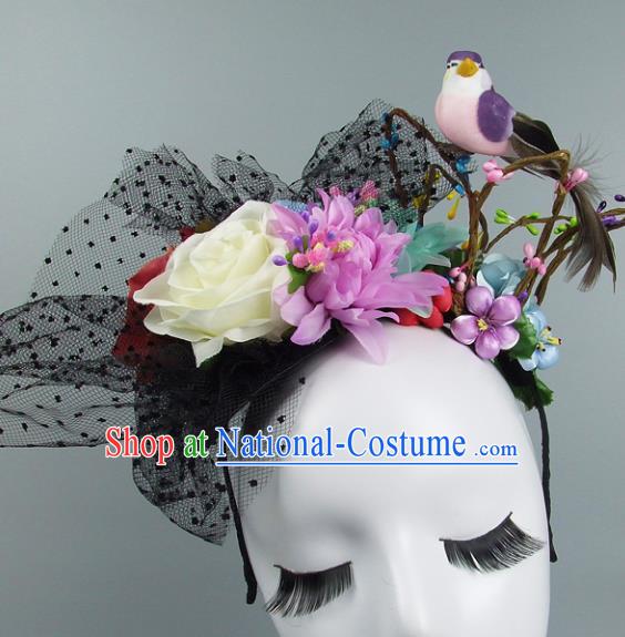 Top Performance Catwalks Headwear Halloween Cosplay Hair Accessories Mask headpiece