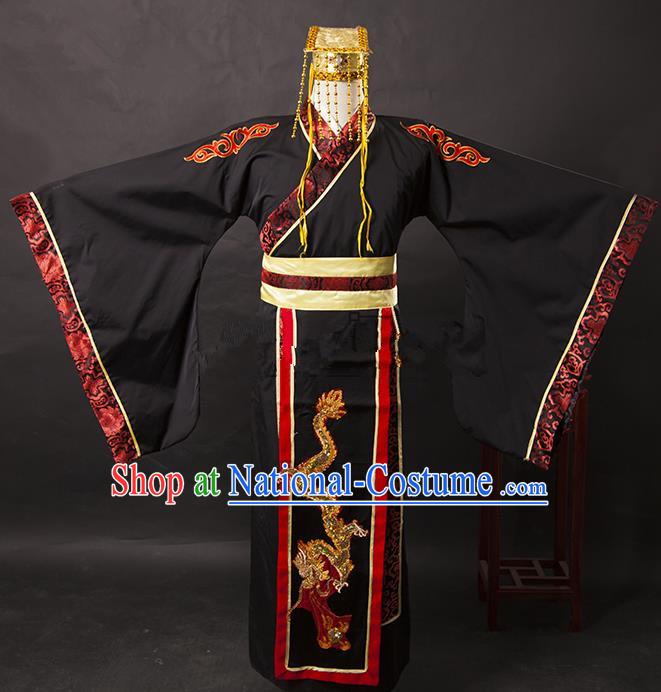 Traditional Ancient Chinese His Majesty Hanfu Costume, Asian Chinese Han Dynasty Emperor Clothing for Men