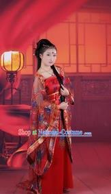 Ancient Chinese Costume hanfu Chinese Wedding Dress traditional china national princess Clothing