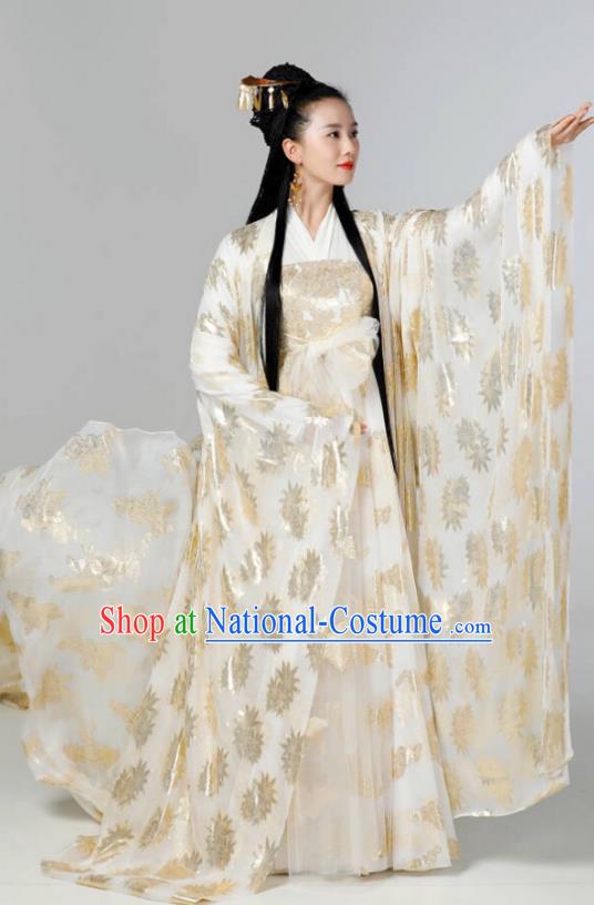 Traditional Chinese Northern and Southern Dynasties Imperial Concubine Costume, Asian China Ancient Palace Lady Embroidered Clothing