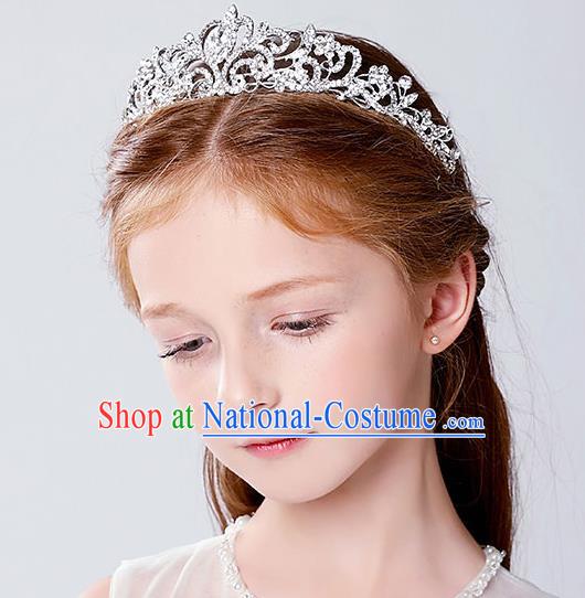 Handmade Children Hair Accessories Pearls Hair Stick, Princess Halloween Model Show Headwear Hair Clasp for Kids