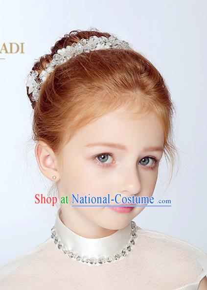 Handmade Children Hair Accessories Flowers Hair Clasp, Princess Halloween Model Show Headwear for Kids