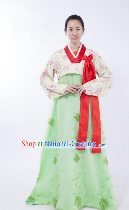 Asian Korean Palace Lady Costume, Traditional Korean Hanbok Clothing for Women