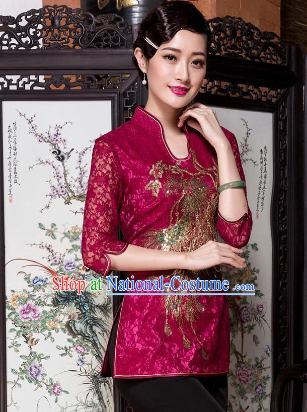 Traditional Ancient Chinese Young Women Cheongsam Dress Republic of China Tangsuit Stand Collar Blouse Dress Tang Suit Clothing for Women