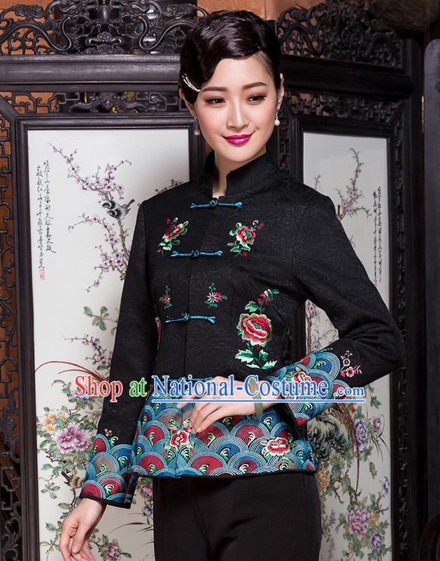 Traditional Ancient Chinese Young Women Cheongsam Dress Republic of China Tangsuit Stand Collar Blouse Dress Tang Suit Clothing for Women