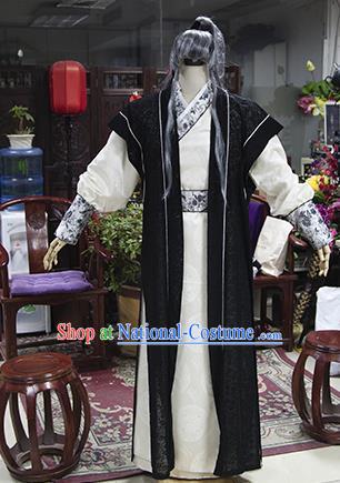 Traditional Ancient Chinese Swordsman Costume, Asian Chinese Song Dynasty Kawaler Clothing for Men