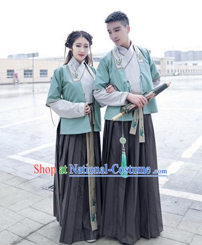 Traditional Chinese Song Dynasty Young Lady Hanfu Costume, Asian China Ancient Princess Embroidered Clothing for Women