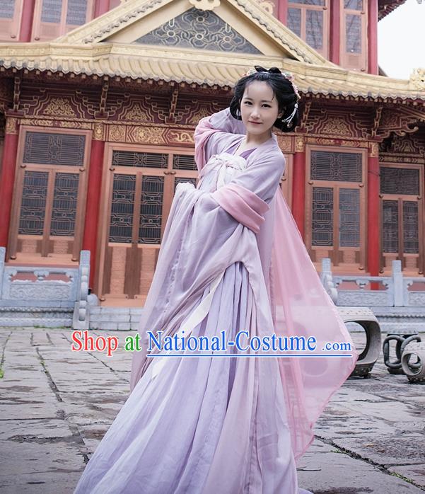 Traditional Ancient Chinese Palace Lady Hanfu Costume Blouse and Skirt, Asian China Ming Dynasty Princess Clothing for Women