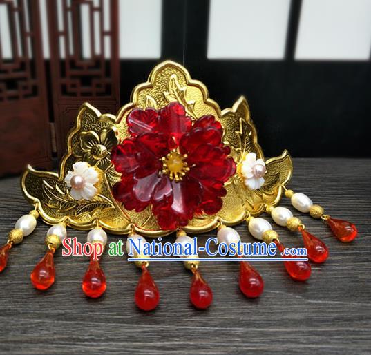 Traditional Handmade Chinese Ancient Classical Hair Accessories Bride Wedding Phoenix Coronet, Hair Jewellery, Hair Fascinators Hairpins for Women