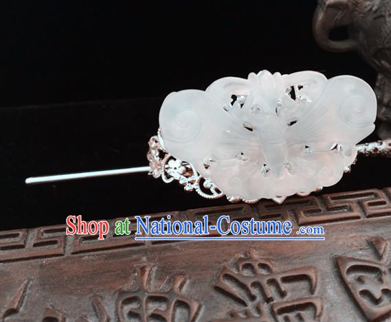 Traditional Handmade Chinese Ancient Classical Hair Accessories Han Dynasty Nobility Childe Tuinga Jade Hairdo Crown Hairpins for Men