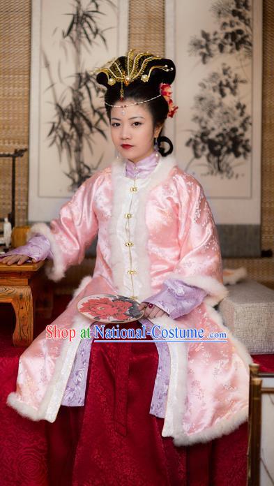 Traditional Chinese Ming Dynasty Imperial Concubine Costume Complete Set, Asian China Ancient Palace Lady Hanfu Dress Clothing for Women