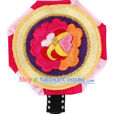 Traditional Korean Hair Accessories Embroidered Hair Claw, Asian Korean Fashion Headwear Hair Stick for Kids