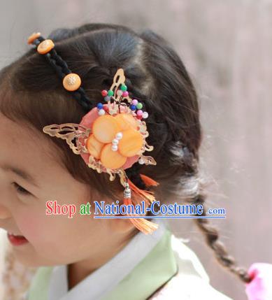 Traditional Korean Hair Accessories Butterfly Tassel Hair Clasp, Asian Korean Fashion Headwear Headband for Kids