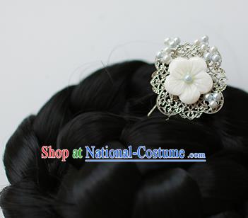 Traditional Korean National Hair Accessories Wedding Princess Flower Hairpins, Asian Korean Fashion Hanbok Hair Claw Headwear for Girls