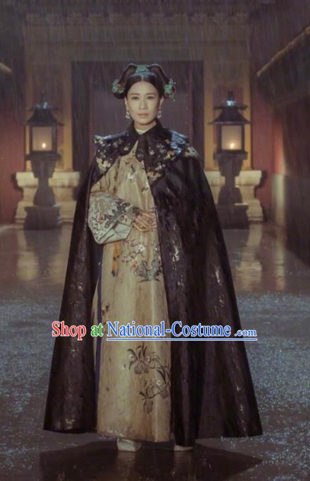 Story of Yanxi Palace Traditional Ancient Chinese Qing Dynasty Imperial Empress Costume, Chinese Manchu Lady Queen Embroidered Clothing for Women