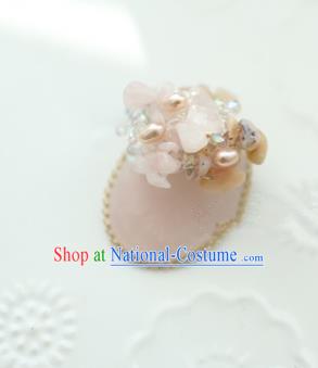 Traditional Korean Accessories Pink Brooch for Women