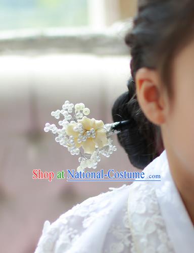 Traditional Korean National Hair Accessories Hairpins, Asian Korean Fashion Wedding Hanbok Hair Decorations Headwear for Kids